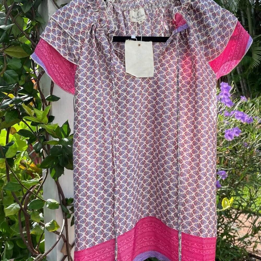 Varina Top - Lavender and Pink